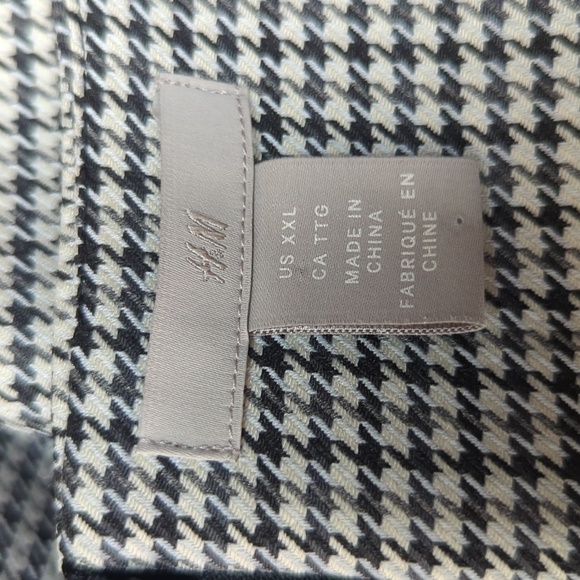 H&M Houndstooth Sheath Dress Black White XXL preppy punk Business casual classic - Picture 7 of 9